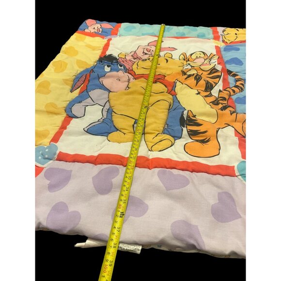 Vintage 1990s Disney Winnie The Pooh Bear Crib Comforter, Double Sided Print‎ - Picture 2 of 7